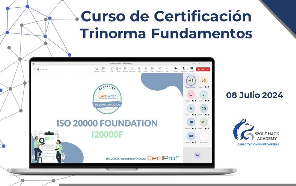 Evidencia visual de Trinorma Fundamentos · ISO 20000 Foundation
